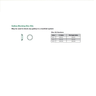 239-252 NUMATICS/AVENTICS BLOCKING DISC ISO2 SERIES PORTS 1 & 5